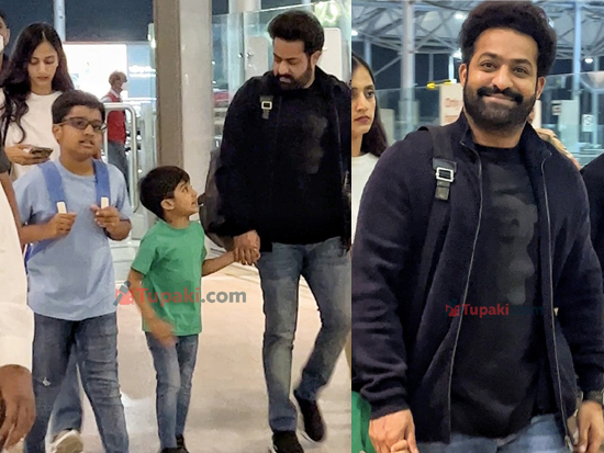 Jrntr With Family Off To Vacation